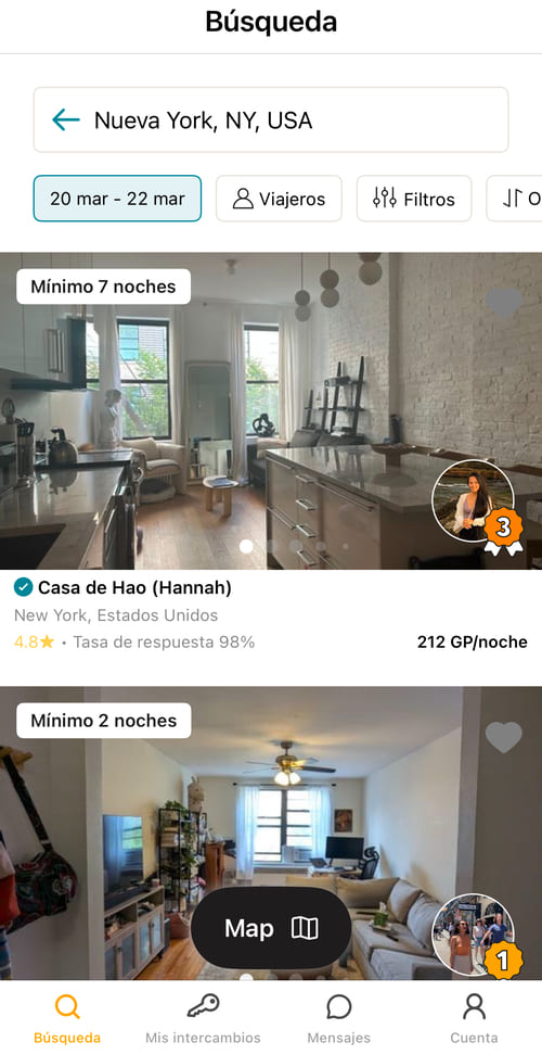 intercambio casas por primera vez