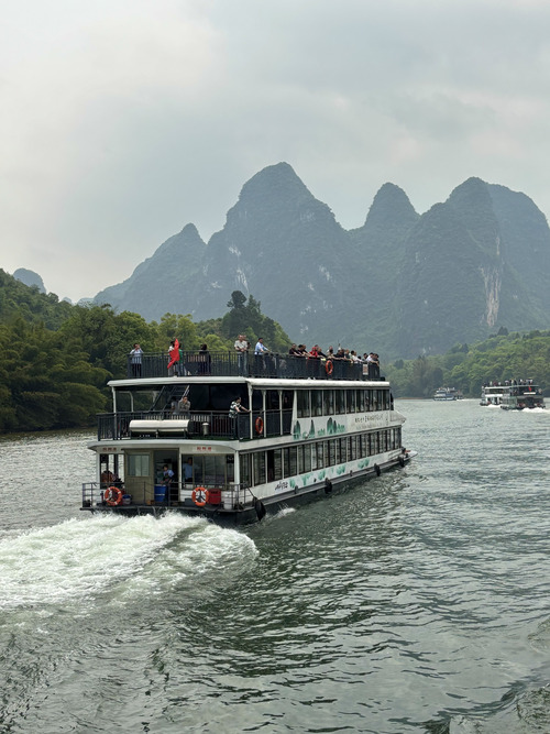 crucero por el río Li de Guilin hasta Yangshuo - embarcaciones